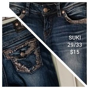 Silver Suki, and Skinny hydraulic jeans